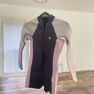 Gray and Pink Wetsuit